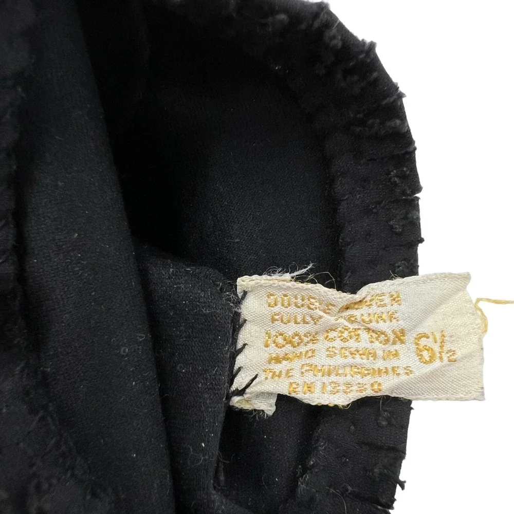 Womens‎ Vintage Gloves Two Pair Brown Nylon and Black Cotton Size 6 1/2